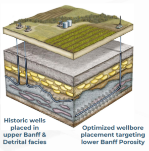 PPR Optimized wellborn placement targeting lower Banff Porosity